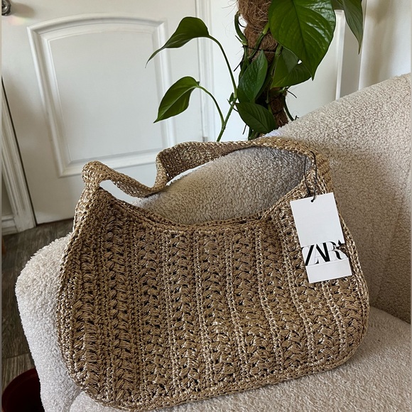 Zara Woven Tan Bag - Picture 8 of 15